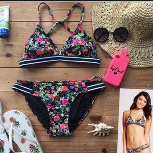 Floral bikini top